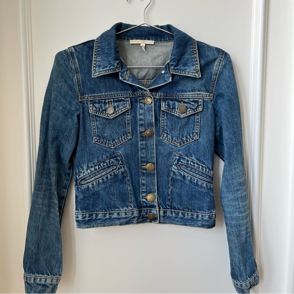Maje Jackets & Blazers - Maje Cropped Classic Blue Denim Jacket Size Small/Medium